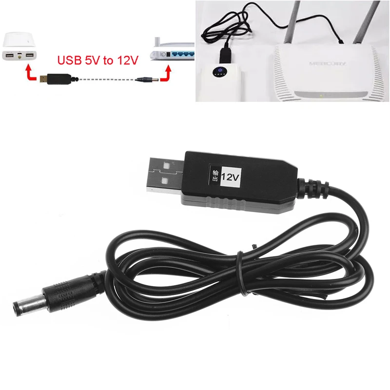 USB DC 5V To 12V 2 1x5 5mm Male Step-Up Power Charger socket Adapter Cable For Bank to Router | Компьютеры и офис