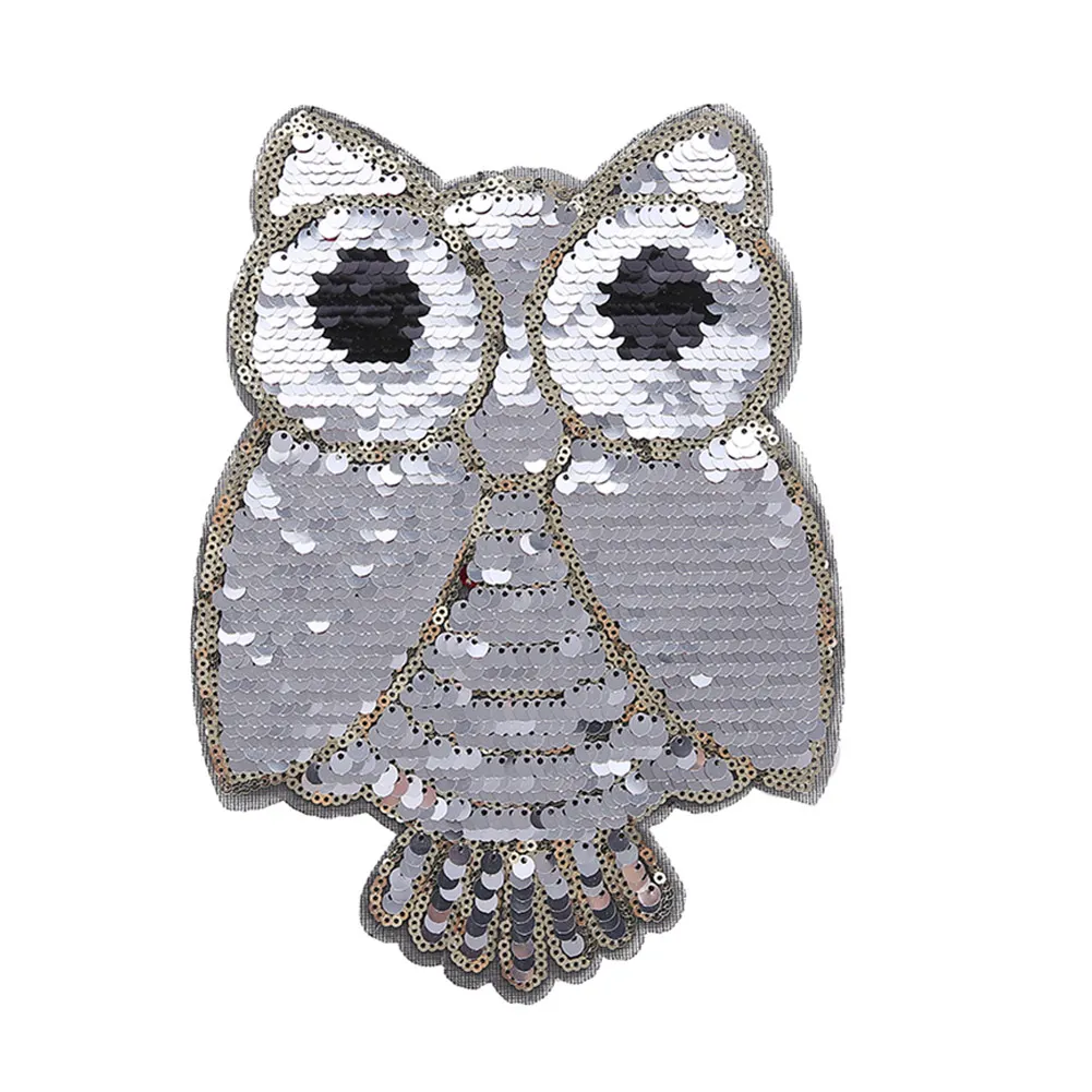 Изменение цвета блестки патч Реверсивный пришить Аппликация для одежды DIY Одежда