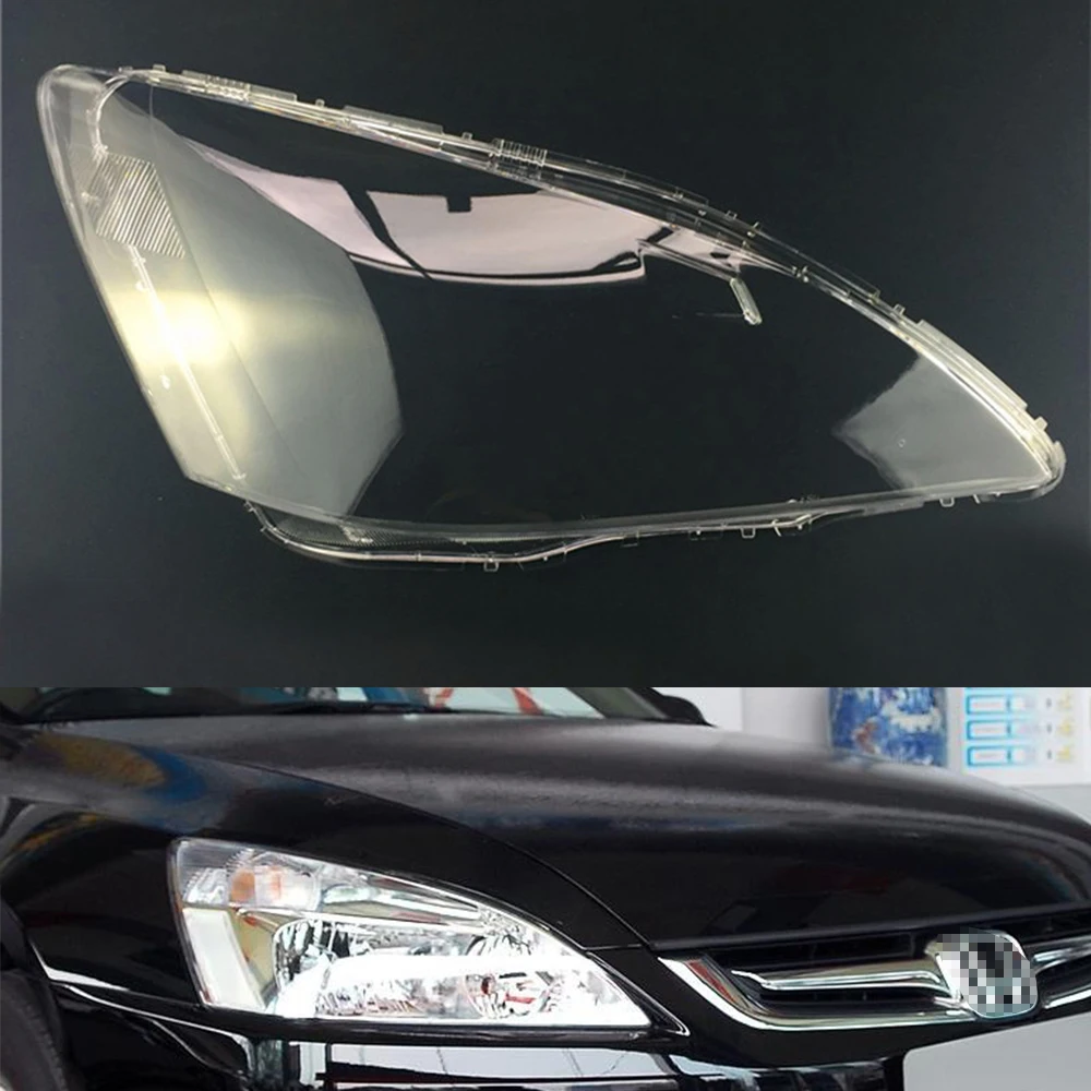 Passenger Sider Для Honda Accord 2003 2004 2005 2006 2007 фары объектив фар автомобиля замена крышки прозрачные линзы авто чехол - Цвет: Passenger Sider
