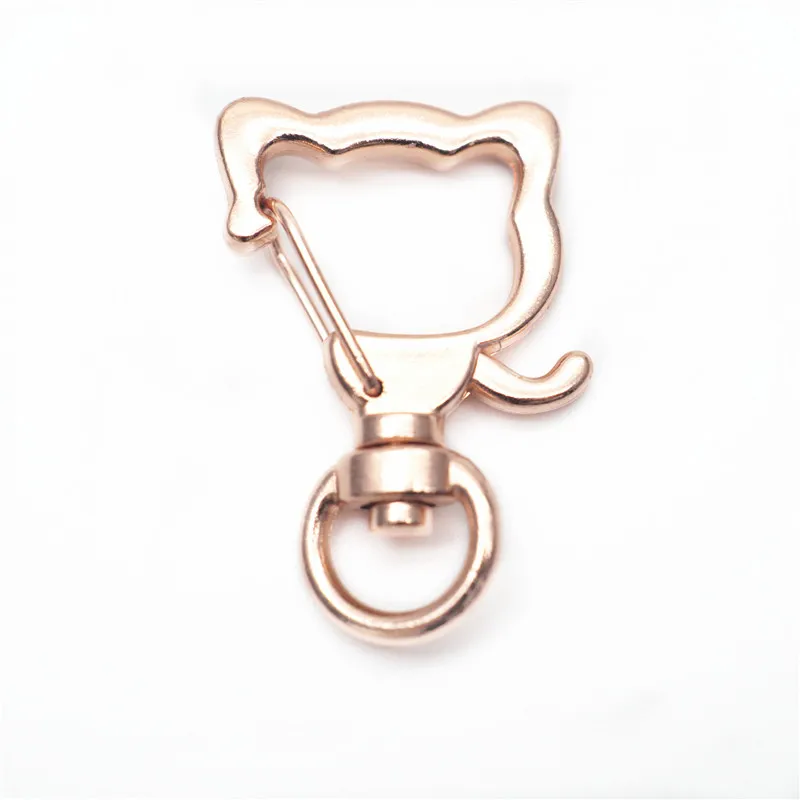 

5pcs/lot Cute Moon Star Heart Cat Animal Hollow Key Chain Key Ring Keychain Lobster Clasp Hooks For Diy Accessories
