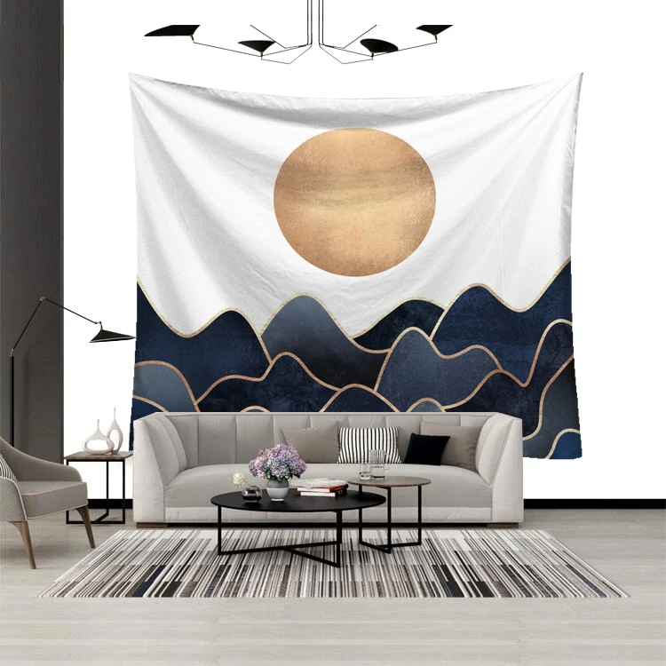 Гобелен с Луной и солнцем МАНДАЛА ГОБЕЛЕН настенный пляжное полотенце пейзаж