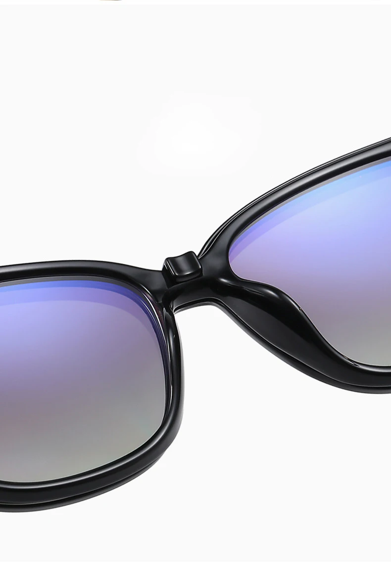 2 In 1 Set Polarized Clip On Sunglasses For Women Men Retro Luxury CatEye Anti Blue Light Glasses Frame Magnetic Driving Eyewear square sunglasses