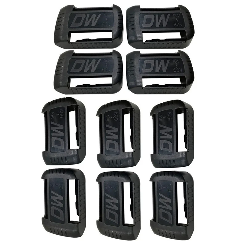 

10Packs Battery Holder For Dewalt 18V -60V Battery Wall Mount Display Hanger Dock Garage Organization, Black.