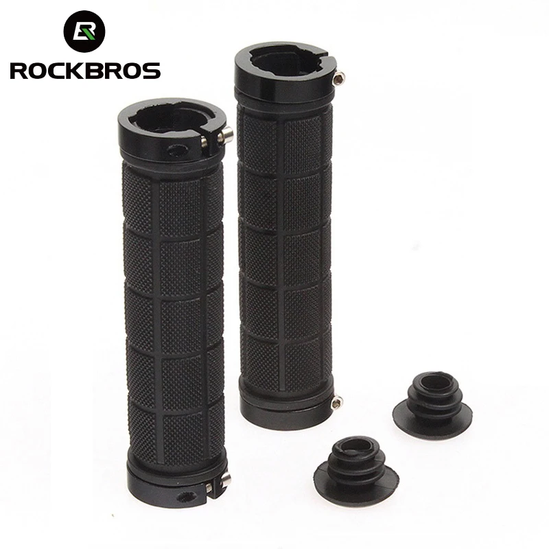 

ROCKBROS Bicycle Grips Rubber Fixed Gear Lock-on Cycling Grips Anti-skid Soft Durable MTB Bike Bicycle Handlebar Bike Parts Bmx