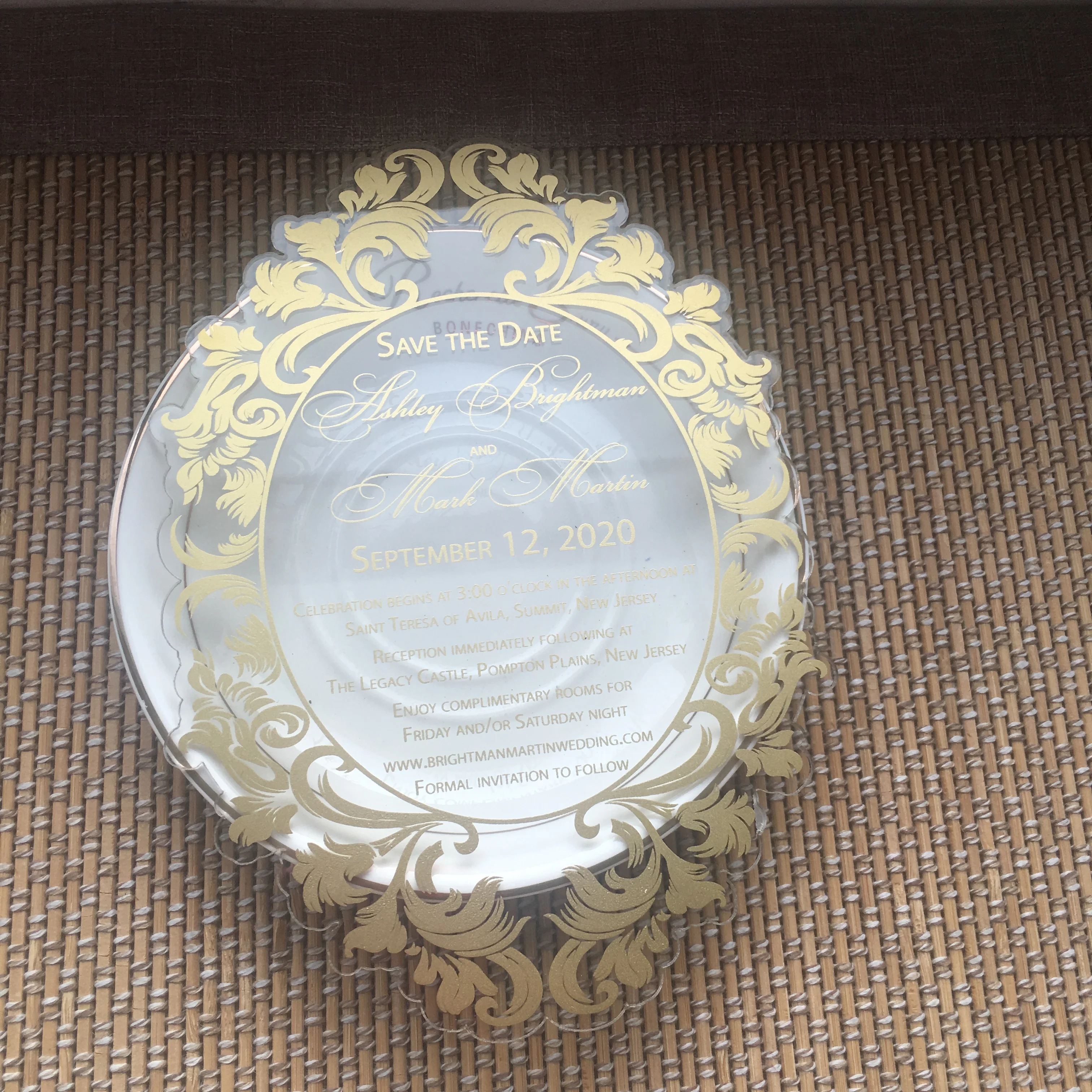 10 шт. новые элегантные золотые слова сохранить дату карты свадебные