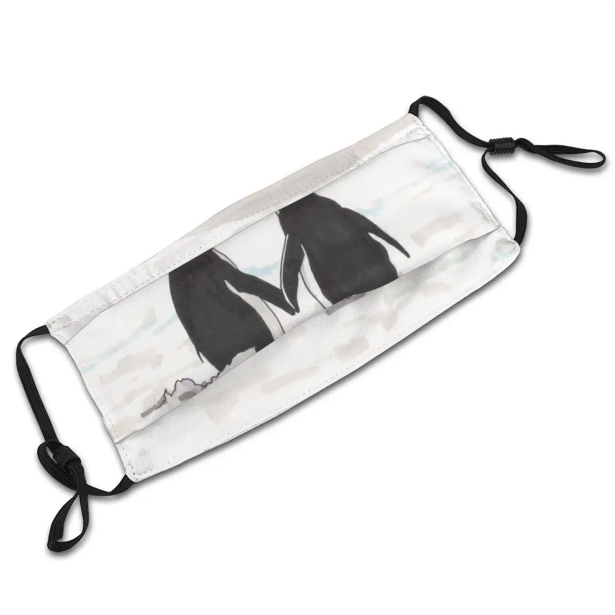 

Penguins In Love Print Face Mouth Mask Fashion Anti Dust Pollution Mask Unisex For Men Women Children Love Penguins Penguin