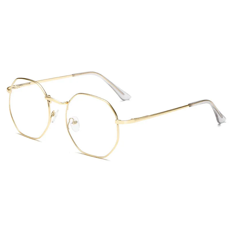IBOODE Polygon Metal Myopia Glasses Women Men Finished Nearsighted Eyeglasses Female Male Shortsighted Eyewear Unisex Spectacles |