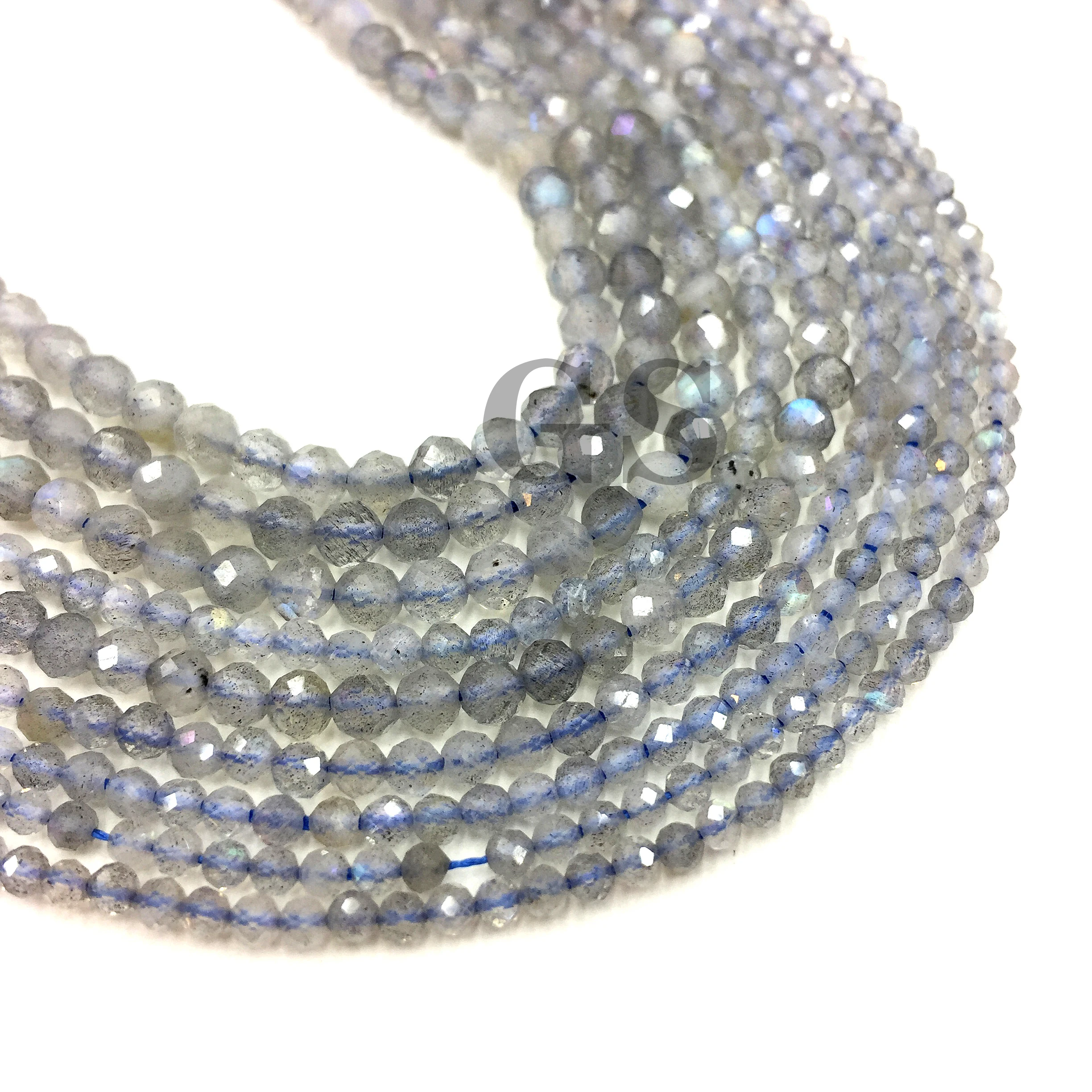 

Natural Faceted Labradorite Small Size Beads Round Gemstone Round Beads For DIY Jewelry Making Necklace Bracelet Strand 2 3 4mm