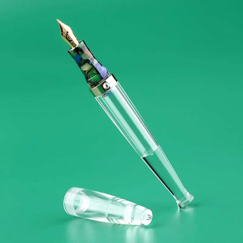 

St Penpps S5 Transparent Clear Fountain Pen Resin Eyedrop Ink Pen EF/F Nib Stationery Office school supplies writing Pen