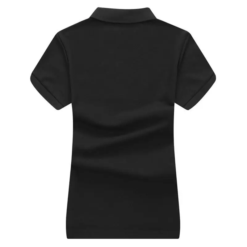 Женские футболки-поло с коротким рукавом повседневные облегающие топы из 100%