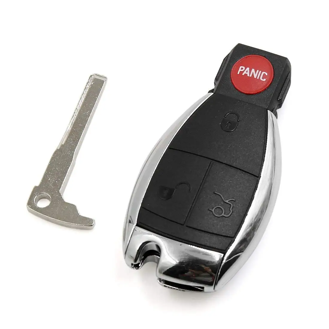 

uxcell New 4 Buttons Uncut Insert Key Fob Remote Control Case Shell Replacement for Mercedes Benz C300 CL550 E350 GLK350