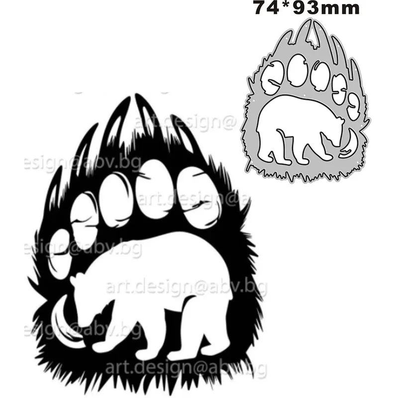 

Новинка 2021, изящные металлические штампы в виде медведя для скрапбукинга, изготовления бумаги и открыток, тиснение, Декор, без штампов
