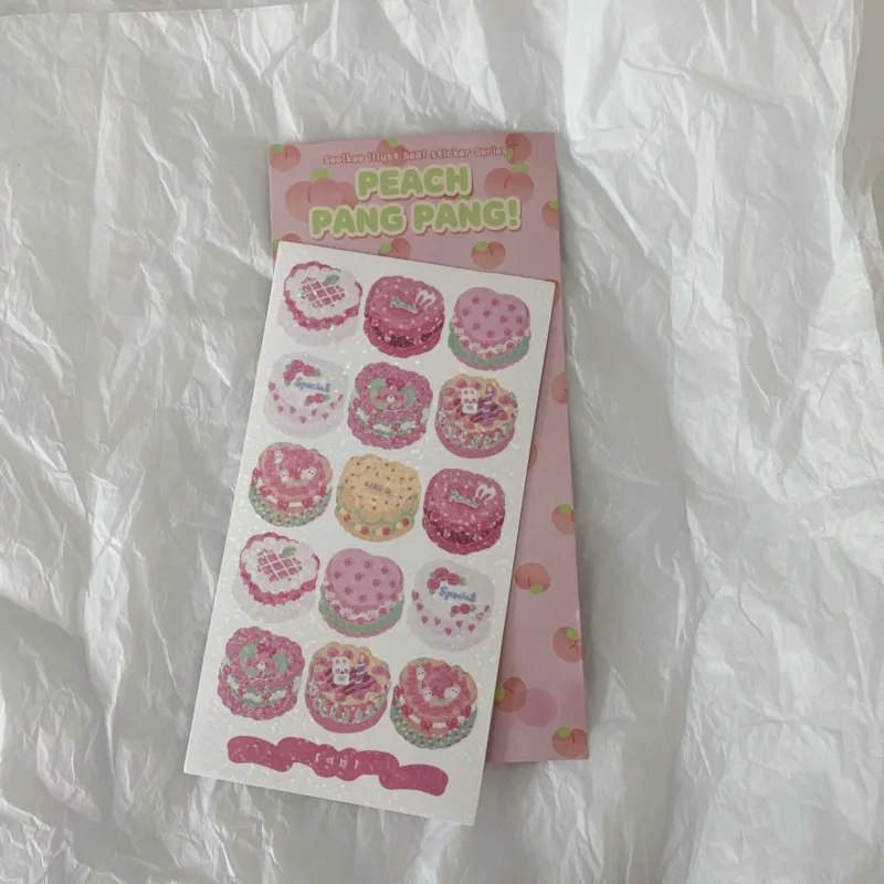 Корейский Ins розовый милый наклейки с изображением &quotмедведь&quot &quotкролик&quot