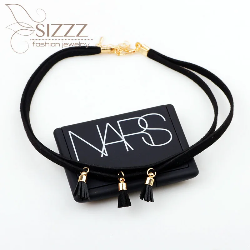 Новинка 2019 ожерелье из ультрафибры для шеи короткое до ключиц