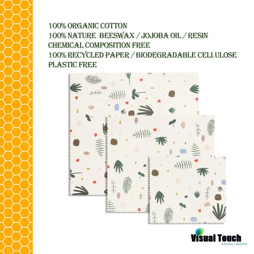 Ткань С Рисунком Листьев с визуальным прикосновением обертка из натурального