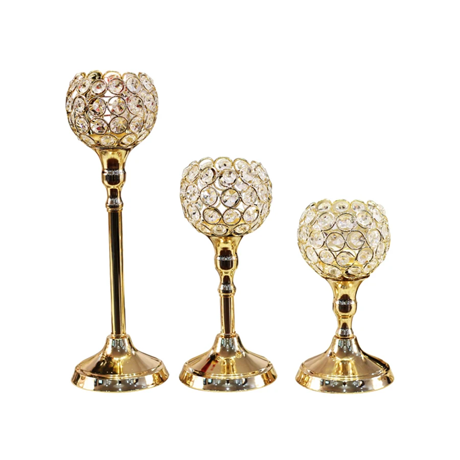 Ins Золотой подсвечник для ужина при свечах металлический Рождественский