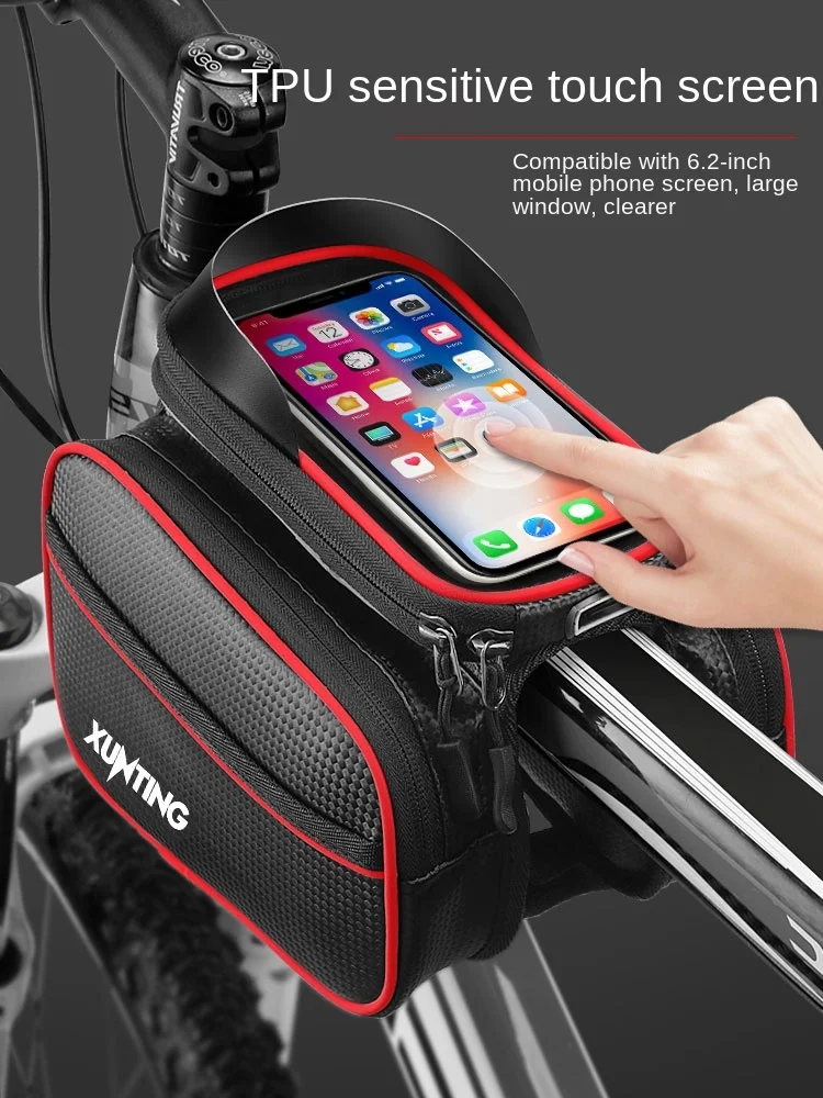 

Bicycle Bag Front Beam Bag Mountain Bike Mobile Phone Front Hanging Bicycle Saddle Storage Pannier Bag Cycling Fixture