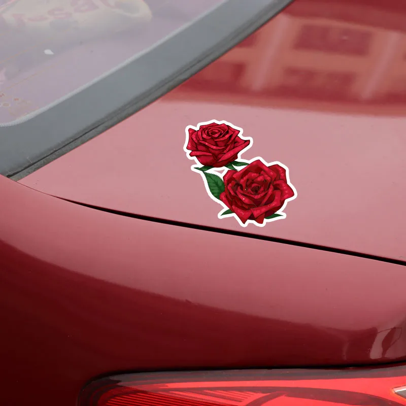 Модные графические наклейки с розами Aliauto автомобильные на бампер окно наклейка