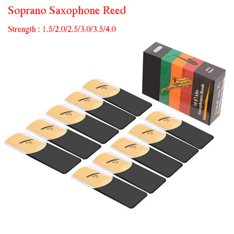

Pack of 10 Eb Alto Saxophone Saxophone Reed Strength 1.5 2.0 2.5 3.0 3.5 4.0 Saxophone Reed Woodwind Instrument Accessory Reed