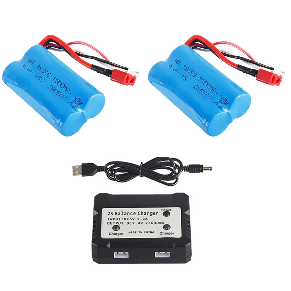 Комплект зарядного устройства T-plug 18650 для Wltoys 12428 12423 12401 12402 12403 1/12 игрушки