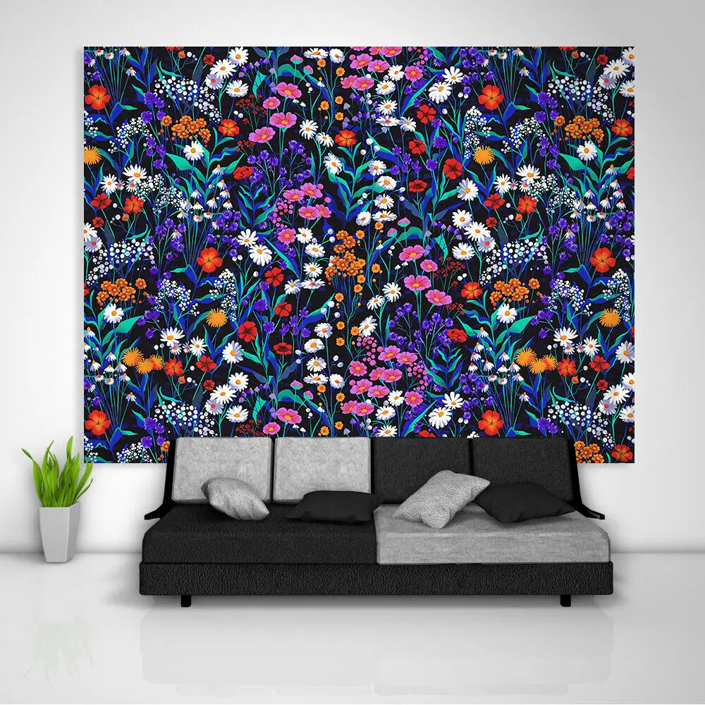 

Flower Pattern Wall Hanging Tapestry Bedroom Home Decoration