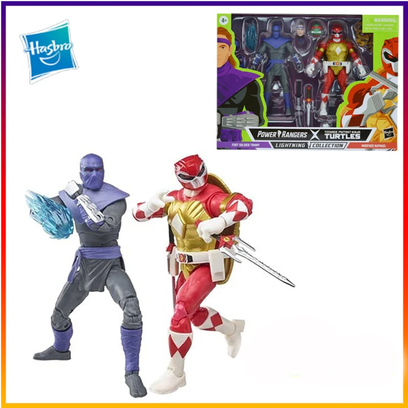 

Hasbro Power Rangers X Teenage Mutant Ninja Turtle Lightning Collection Foot Soldier Tommy & Raphael Red Action Figure Model Toy