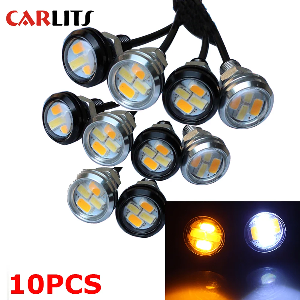 10 шт. 23 мм Автомобильный Стайлинг светодиодный DRL Eagle Eye дневной беговой