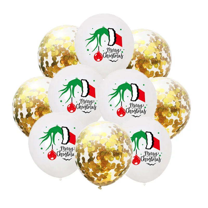 Leeiu 10 шт. Рождественская тема латексные воздушные шары Санта-Клаус новогодние и