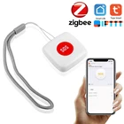 TUYA ZigBee кнопка SOS датчик сигнализации для пожилых людей Водонепроницаемая аварийная тревожная кнопка Tuya Smart Life App пульт дистанционного управления