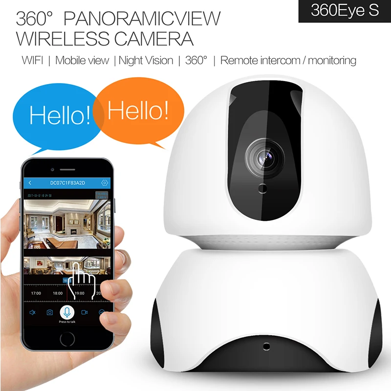 

PROKER Navigation IP Camera EC30 360degree Fisheyes Panoramic View Wireless Camera Remote Voice Intercom WIFI Connection Monitor