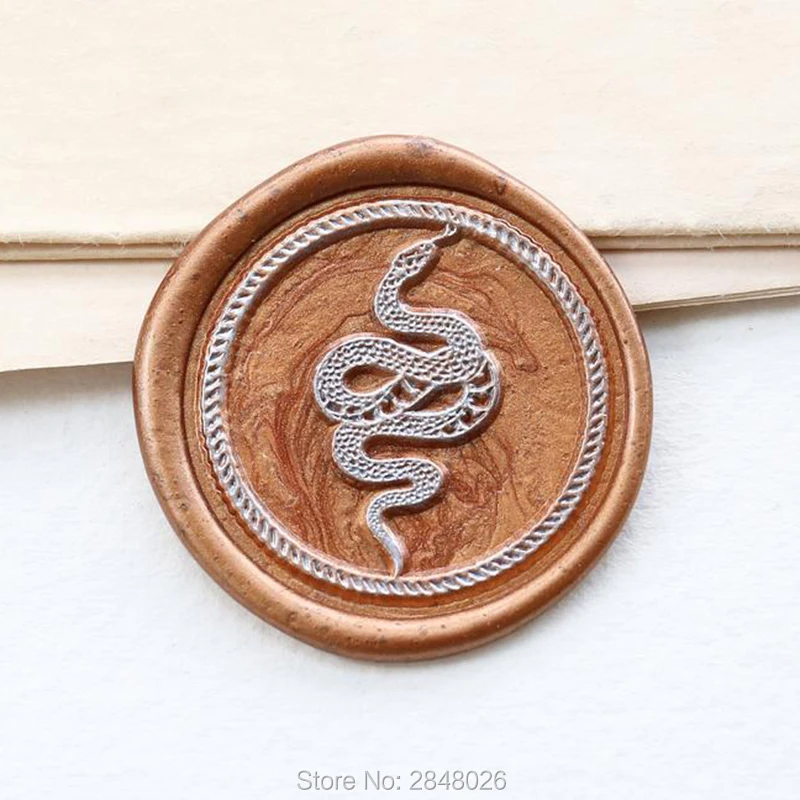 Snake Seal Stamp plant seal stamp Party Wax Kit Ravens Hugin invitation seals gift packing Munin Norse Mythology | Дом и сад