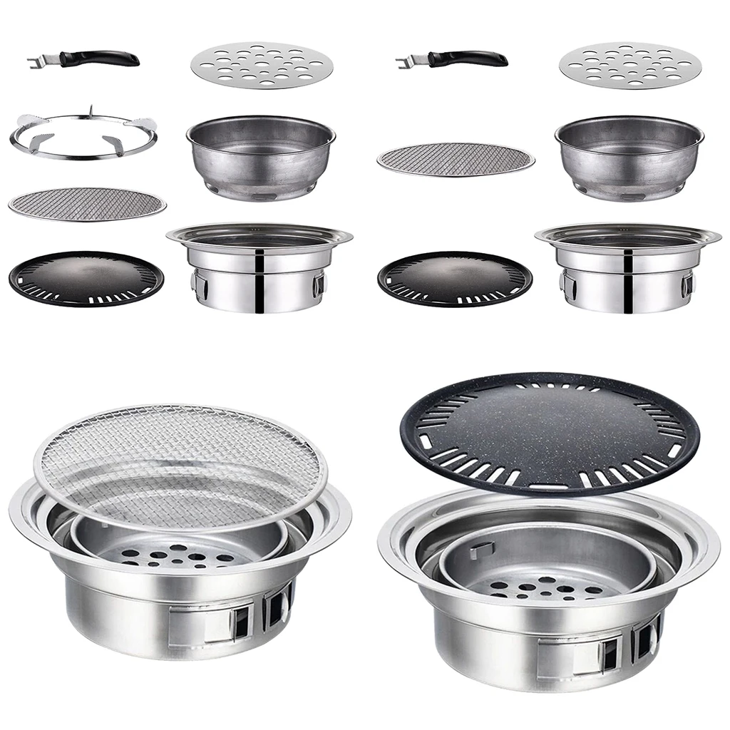 

Корейский гриль для барбекю на древесном угле, Бытовая лампа с антипригарным покрытием для дома, кухни, уличной садовой барбекю