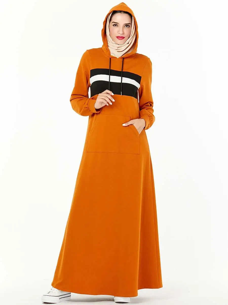 Женское повседневное длинное платье макси в арабском и мусульманском