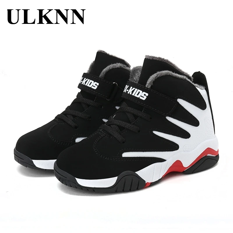 

Новинка 2020, зимняя детская спортивная обувь ULKNN, детские теплые Нескользящие кроссовки на толстой подошве из хлопка, Повседневная Студенчес...