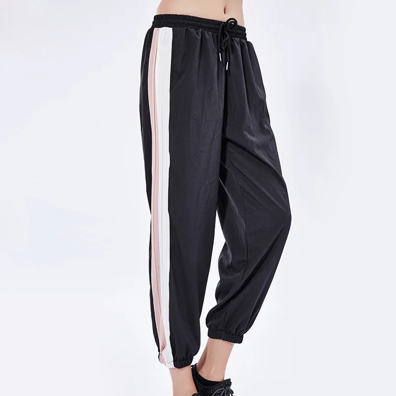 Sports Pants Women Sweatpants Jogging Reflect Lights Ladies Autumn Winter Sport Pant Loose Style Running Trousers Black | Спорт и