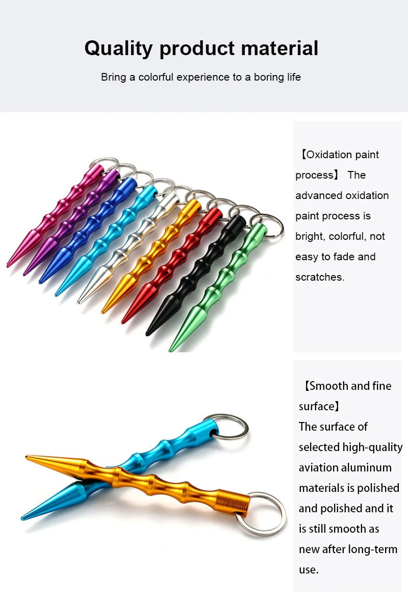 

Alloy pen shape anti-slip stick multi-functional anti-slip portable anti-slip broken window tool self-defen sedefense