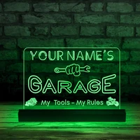 my tools my rule garage custom led neon sign personalized car shop front desk table sign man cave decor motor bike drivers gift
