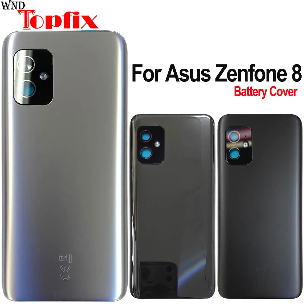 

Новая крышка для Asus Zenfone 8 ZS590KS 5,9 дюйма, задняя крышка батарейного отсека с объективом камеры для ASUS ZS590KS, Крышка батарейного отсека