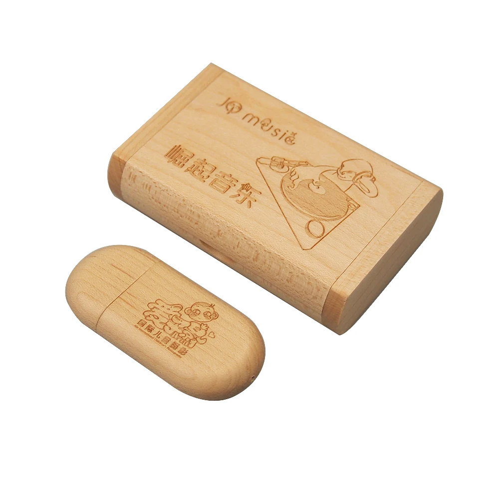 USB 2 0 креативный оригинальный клен деревянный Usb + коробка Флешка 4 ГБ 8 128 МБ 32 Гб 64