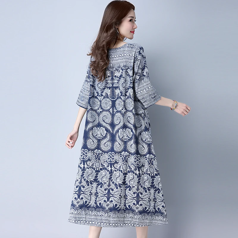 Женская обувь в национальном стиле из хлопка и льна Платья для женщин