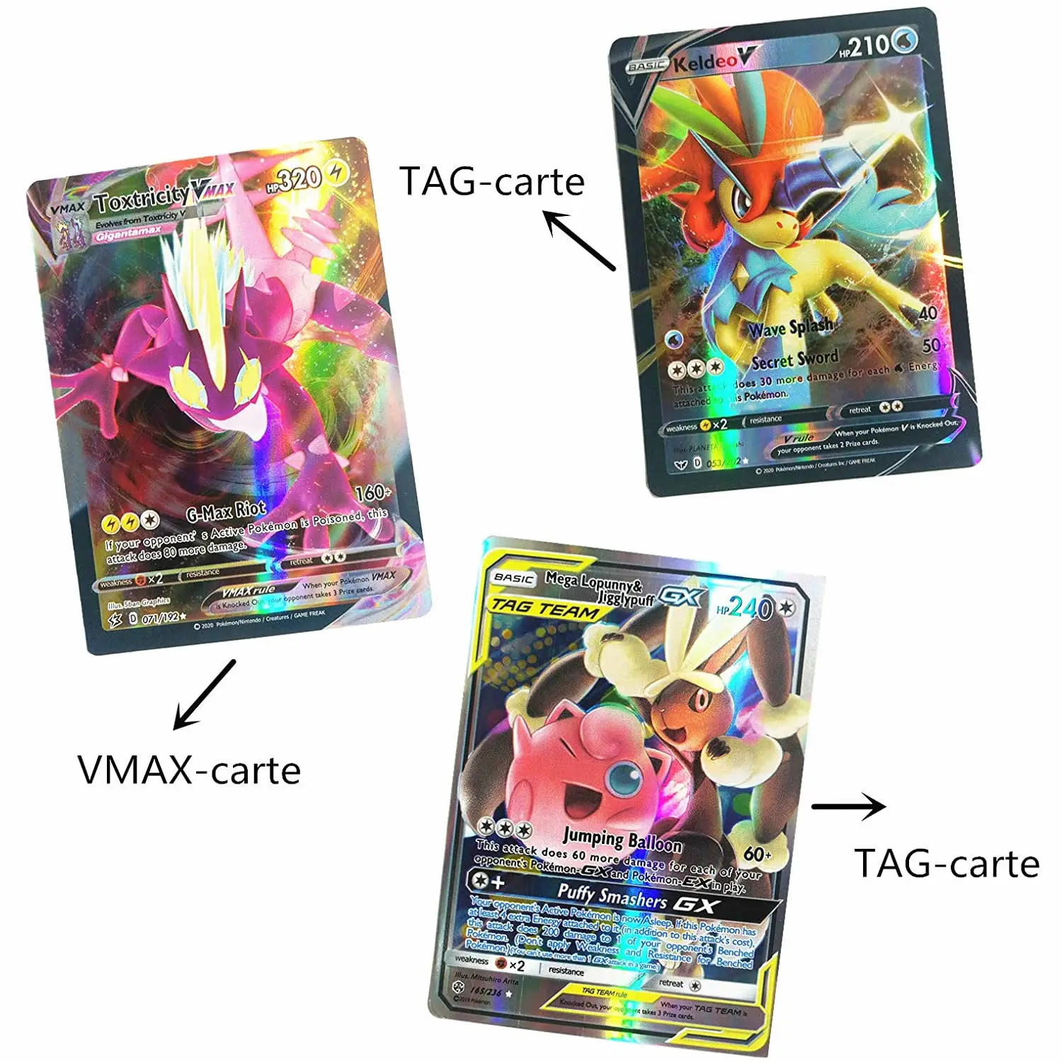 Новые блестящие карты Pokemon No Repeat TAKARA TOMY GX EX Game VMAX TAG TEAM Battle торговая карточка Лидер