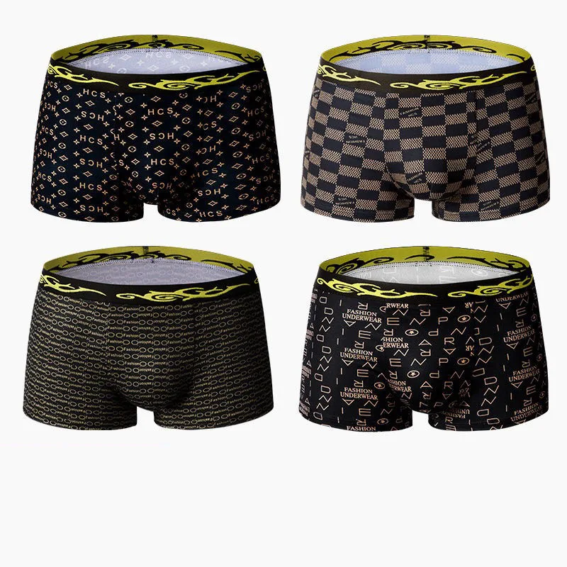 Boxer Men Panties Breathable Comfortable Underwear Man Boxers Plus Size Elastic BoxerShorts Underpants Male Printed Boxers M-3XL