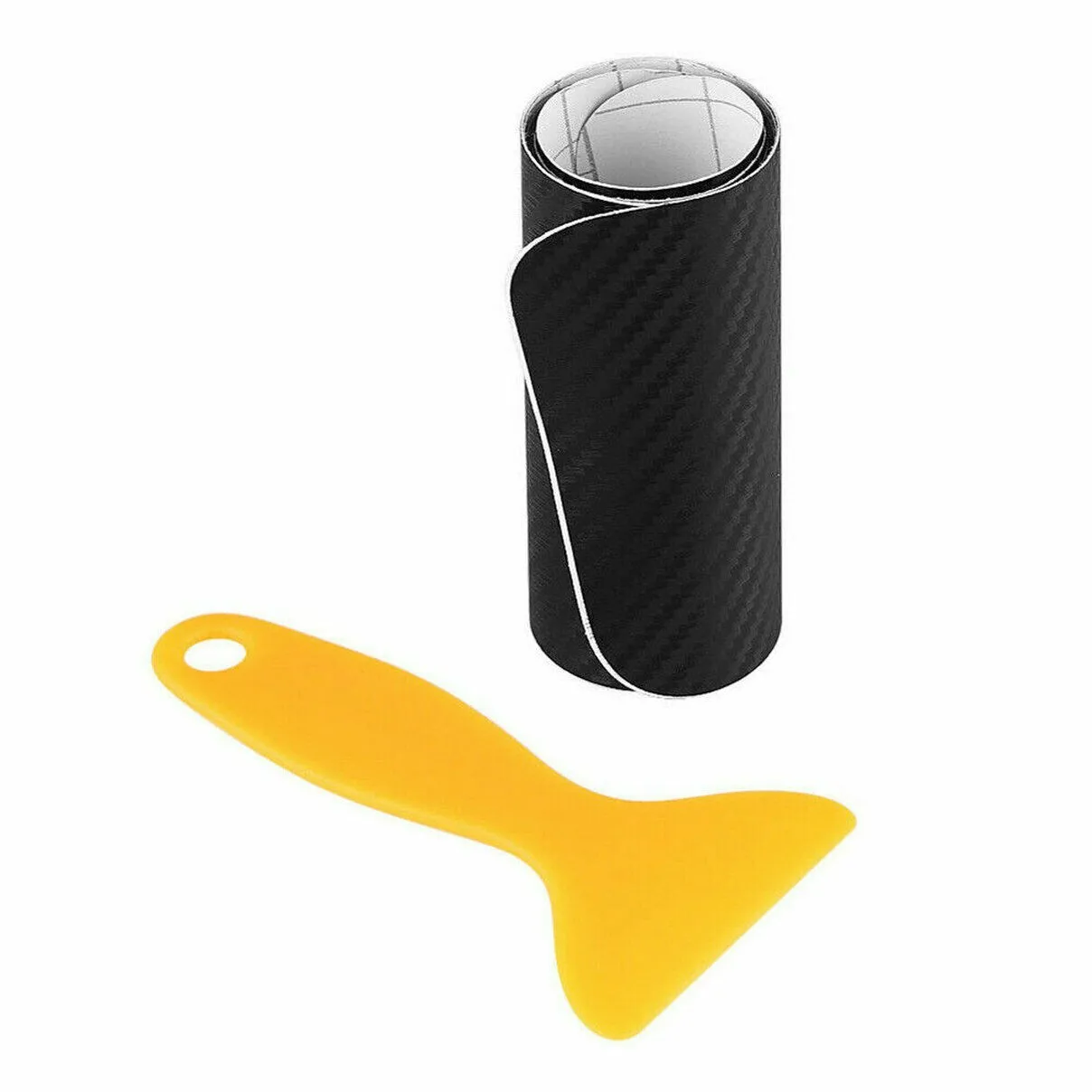 

1 Pcs Rear Bumper Edge Protector Corner Trim 39.4\" X 3.5\" Carbon Fiber