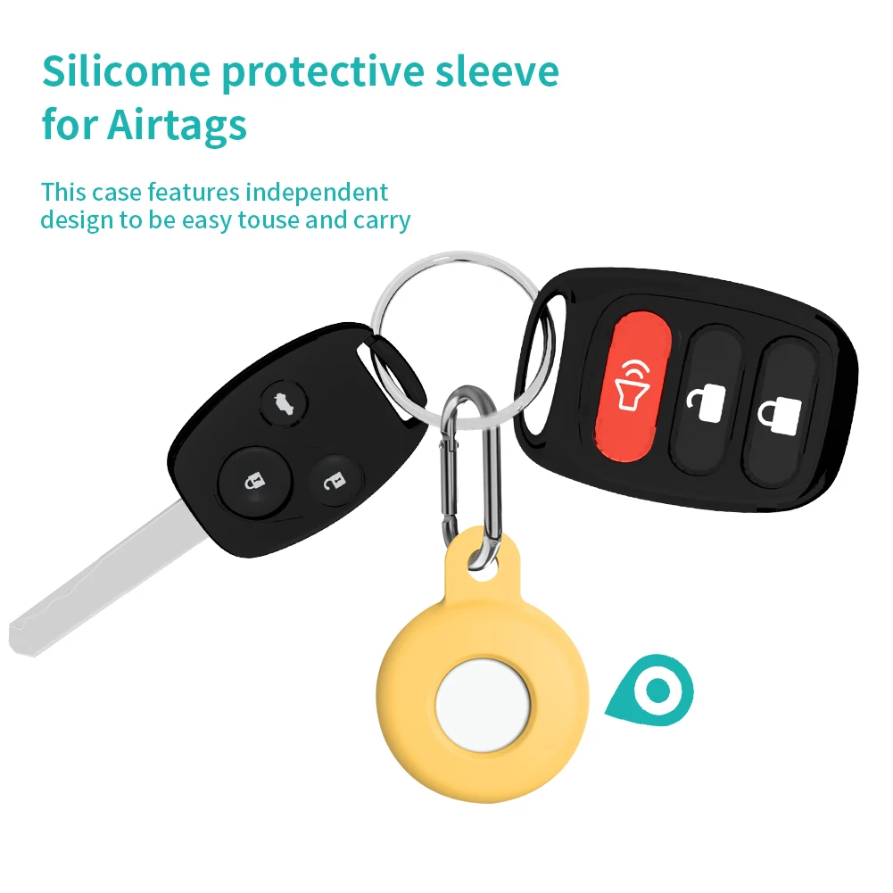 silicone locator tracker cover sleeve protector for airtags anti lost device smart wearable device accessories free global shipping