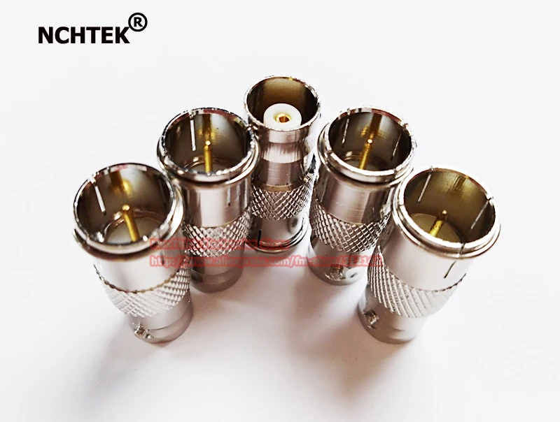 NCHTEK медный BNC Гнездовой разъем к F Быстрый штекер RF CCTV коаксиальный кабель