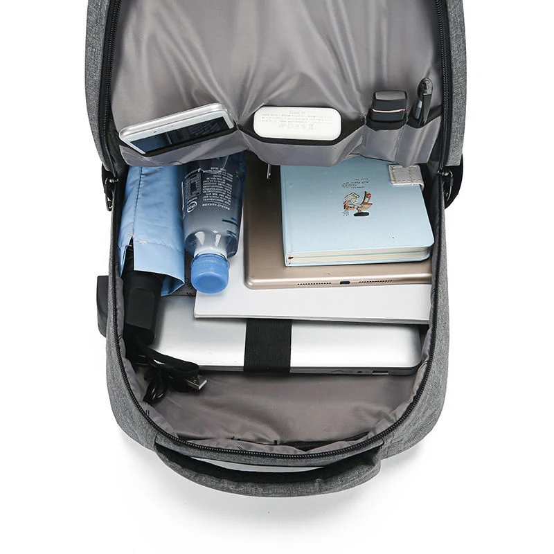 

15-Inch Rechargeable Backpack Men and Women Notebook Computer Backpack Business Travel Bag