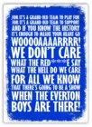Металлическая настенная табличка с изображением футбола Веер-песня Everton (посетите наш магазин, больше товаров!)
