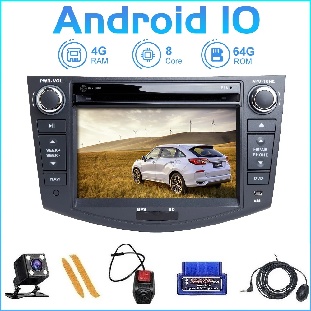 Автомобильный мультимедийный плеер ZLTOOPAI Android 10 для Toyota RAV4 2006 2012 GPS радио стерео DVD 8