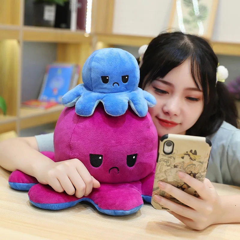 

Мягкие двухсторонние игрушки-осьминоги Pulpito Flip Octopus фирменные украшения модные игрушки Двусторонняя Кара лучшие игрушки