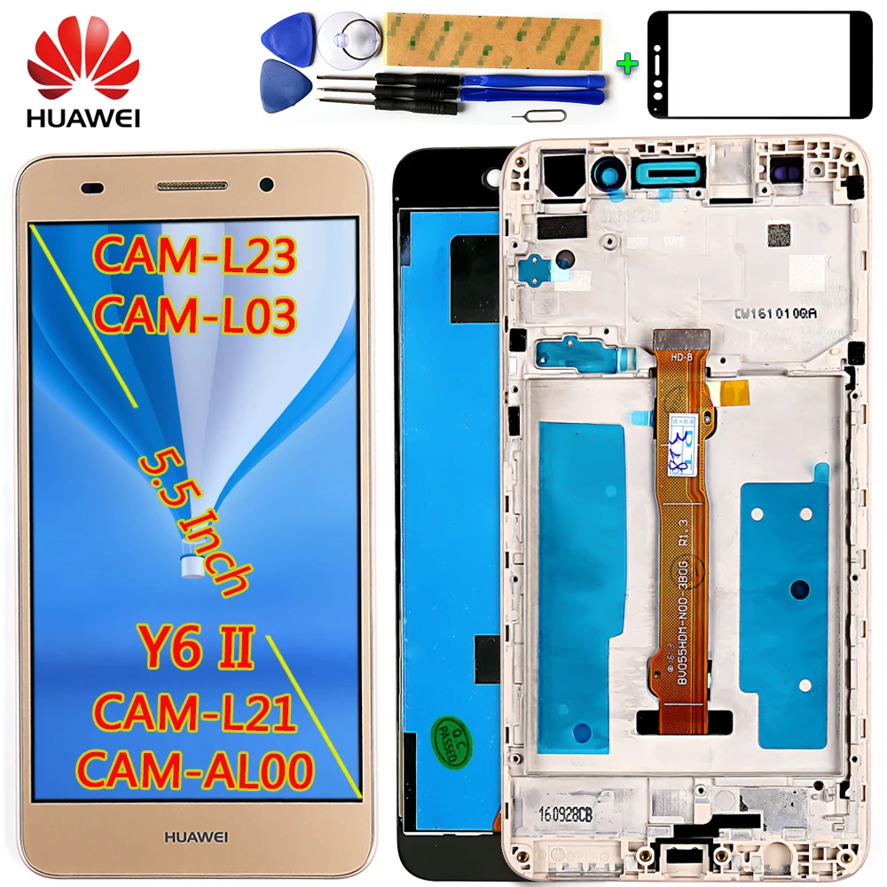 Huawei Y6II Y6 II 5 дюймов ЖК дисплей CAM L23 L03 L21 AL00 сенсорный экран дигитайзер для сборки